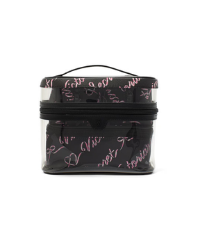 Набір косметичок Victoria's Secret 4-in-1 Train Case у дизайні Black Candycane Script 521558-QBS фото