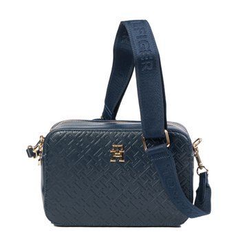 Сумка-кросбоді Tommy Hilfiger темно-синя з золотим лого 4077TH фото